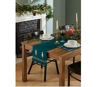 Catherine Lansfield Dining Christmas Nutcracker Pure Cotton Table Runner 33x220 cm Green