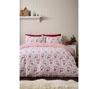 Catherine Lansfield Christmas Santas Reversible Duvet Cover Set in Red | Size: Junior Catherine Lansfield Red Junior