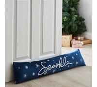 Catherine Lansfield Christmas Sparkle Door Draught Excluder Navy Blue