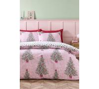 Catherine Lansfield 'christmas Sweets And Treats' Reversible Duvet Cover Set In Pink Pink Double