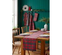 Catherine Lansfield 'Christmas Tartan Check' Cotton Reversible Dining Table Runner in Red Catherine Lansfield Red