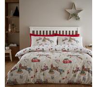 Catherine Lansfield Christmas Town Duvet Cover Set Neutral