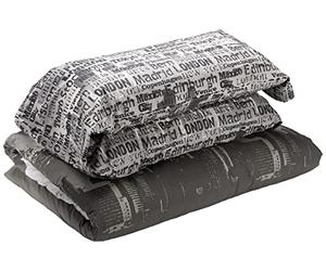 Catherine Lansfield CityScape Duvet Cover + Pillow Case 260 x 240 cm + 50 x 110 x 2 cm grey