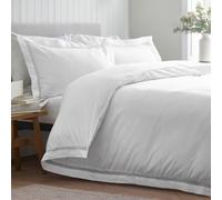 Catherine Lansfield Classic Lattice Lace Double Duvet Cover Set With Pillowcases White