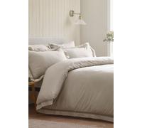 Catherine Lansfield 'classic Lattice Lace' Duvet Cover Set In Natural Natural Double