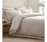 Catherine Lansfield Classic Lattice Lace Duvet Cover Set Natural