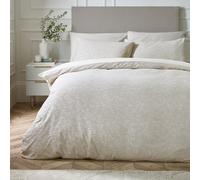 Catherine Lansfield Duvet Cover Set Corded Leaves King with Pillowcases Champagne Gold