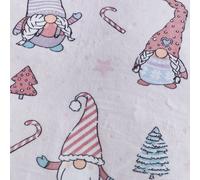 Catherine Lansfield Christmas Festive Gnomes Cosy Fleece, 130x170 cm, Blanket Throw, Pink