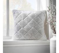 Catherine Lansfield 'Cosy Diamond' Cushion in Silver | Size: 43 cm x 43 cm Catherine Lansfield Silver 43 cm x 43 cm