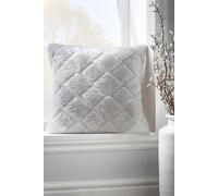 Catherine Lansfield Cosy Diamond 43x43 cm Filled Cushion Silver Grey