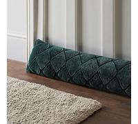 Catherine Lansfield Cosy Diamond Draught Excluder in Green, Polyester | Charlies