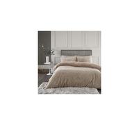 Catherine Lansfield Cosy Diamond Faux Fur Single Duvet Cover Set with Pillowcase Natural