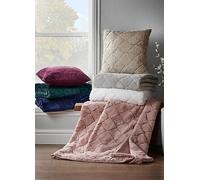 Catherine Lansfield Cosy Diamond Filled Cushion Natural