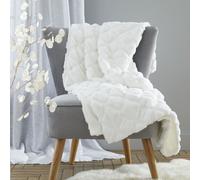 Catherine Lansfield Cosy Diamond Geometric Tuffted Throw