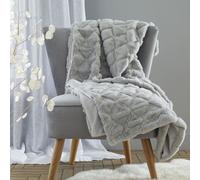 Catherine Lansfield Cosy Diamond Geometric Tuffted Throw
