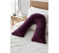 Catherine Lansfield Cosy Diamond V-Shaped Cushion Plum