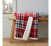 Catherine Lansfield Cosy Kelso Check 130x170 cm Blanket Throw Red
