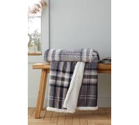 'Cosy Kelso Check' Blanket Throw Catherine Lansfield Charcoal 130cm x 170cm