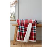 Catherine Lansfield Cosy Kelso Check 130x170 cm Blanket Throw Red