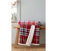 Catherine Lansfield 'Cosy Kelso Check' Blanket Throw in Red | Size: 130 cm x 170 cm Catherine Lansfield Red 130 cm x 170 cm