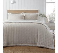 Catherine Lansfield Cosy Nori Soft Sherpa Double Duvet Cover Set with Pillowcases Cream