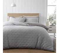 Catherine Lansfield Cosy Nori Sherpa Double Duvet Set Silver