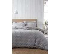 Catherine Lansfield Cosy Nori Soft Sherpa King Duvet Cover Set with Pillowcases, Silver