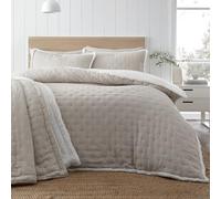 Catherine Lansfield Cosy Nori Soft Sherpa Super King Duvet Cover Set with Pillowcases, Cream