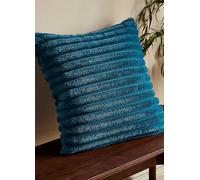Catherine Lansfield Cosy Ribbed Cushion in Blue, Polyester | Charlies