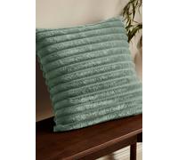 Catherine Lansfield Cosy Ribbed Faux Fur 45x45cm Cushion Green