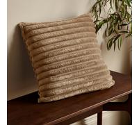 Catherine Lansfield Cosy Ribbed Faux Fur 45x45cm Cushion Natural