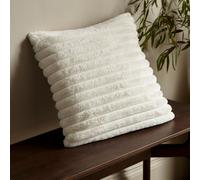Catherine Lansfield Cosy Ribbed Faux Fur Soft Touch 45x45cm Cushion Cream
