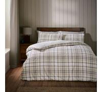 Catherine Lansfield 'Cosy Sherpa Check' Duvet Cover Set in Natural | Size: Super King Catherine Lansfield Natural Super King