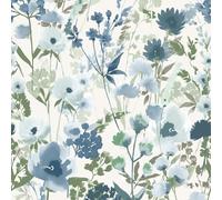 Catherine Lansfield Countryside Floral Wallpaper Blue - Blue