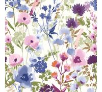 Catherine Lansfield Countryside Floral Wallpaper Pink/Blue