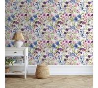 Catherine Lansfield Countryside Floral Wallpaper Pink / Blue - Pink / Blue