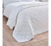 Catherine Lansfield Crinkle Seersucker Texture 220X220Cm Bedspread White