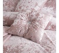 Catherine Lansfield Crushed Velvet 45 x 45 cm Filled Cushion Blush