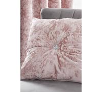 Catherine Lansfield Crushed Velvet 55x55cm Cushion Cover Blush Pink