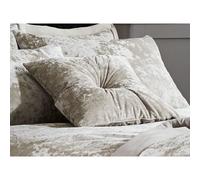 Catherine Lansfield Crushed Velvet Diamante Filled Cushion - Natural Cream (Filled Cushion)