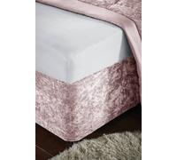 Catherine Lansfield 'Crushed Velvet' Divan Base Wrap in Pink | Size: Double Catherine Lansfield Pink Double