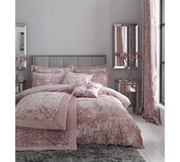 Catherine Lansfield Crushed Velvet King Duvet Set Blush