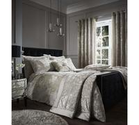Catherine Lansfield Crushed Velvet King Duvet Set Natural