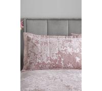 Catherine Lansfield 'Crushed Velvet' Pillowsham Pair in Pink Catherine Lansfield Pink