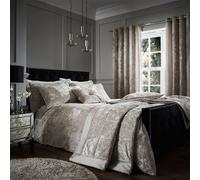 Catherine Lansfield Bedspread Crushed Velvet Quilted 220x220cm Natural