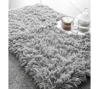 Catherine Lansfield Cuddly 50x80cm Bath Mat Silver