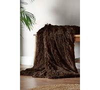 Catherine Lansfield Cuddly Deep Pile 150x200cm Blanket Throw Chocolate