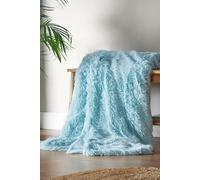 Catherine Lansfield 'Cuddly' Blanket Throw in Duck Egg Blue | Size: 150 cm x 200 cm Catherine Lansfield Duck Egg Blue 150 cm x 200 cm