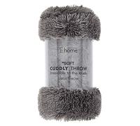 Catherine Lansfield Cuddly Deep Pile 150x200cm Blanket Throw Charcoal