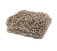 Catherine Lansfield Cuddly Deep Pile 150x200cm Blanket Throw Natural